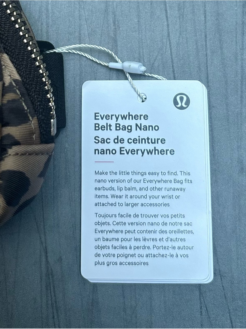 NWT Lululemon Everywhere Belt Bag Nano In True Leopard/Night Brown/Gold - Picture 5 of 6